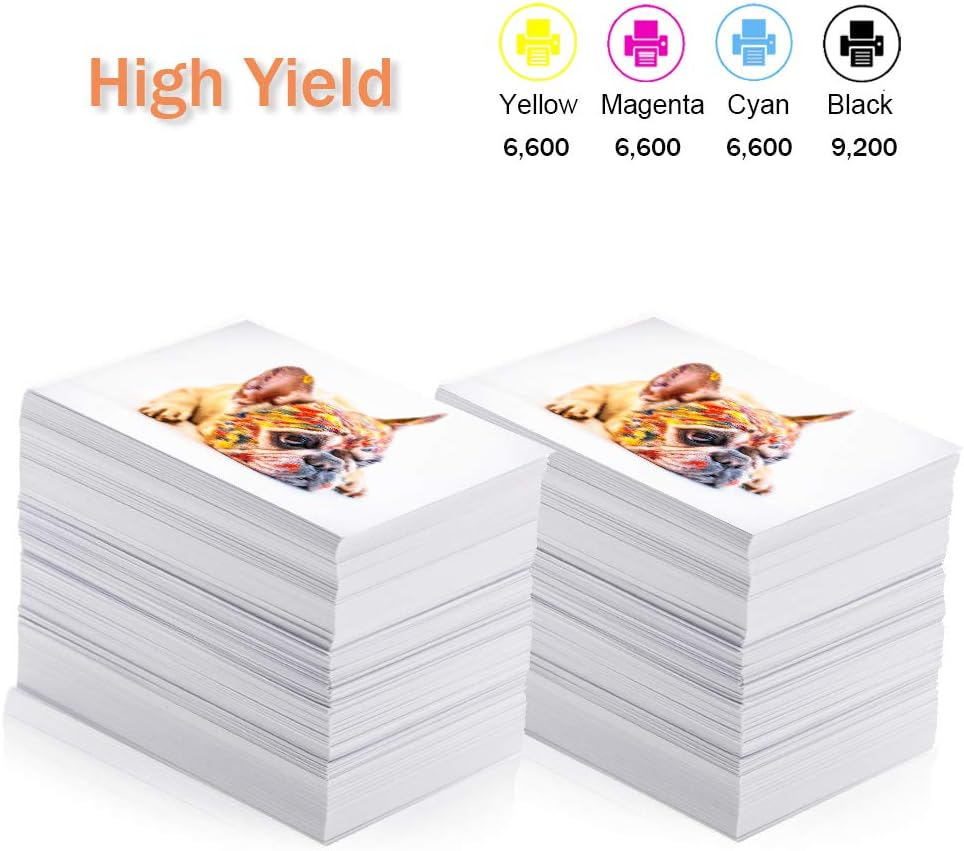 4 Packs Black Cyan Yellow Magenta Ink Cartridge for OfficeJet Pro Printer F113