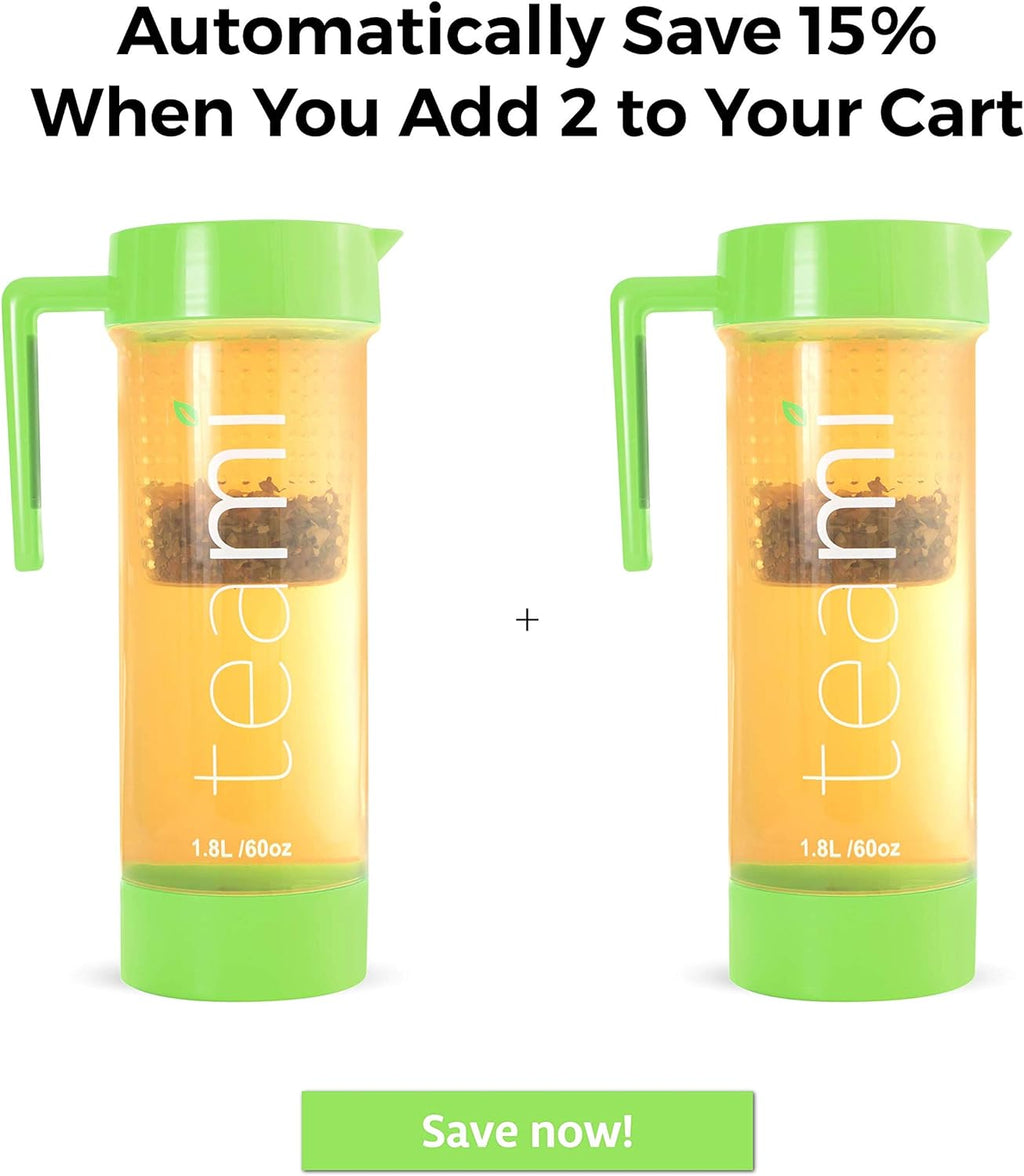 Green 60 Ounces Tea Pitcher with Lid U8135