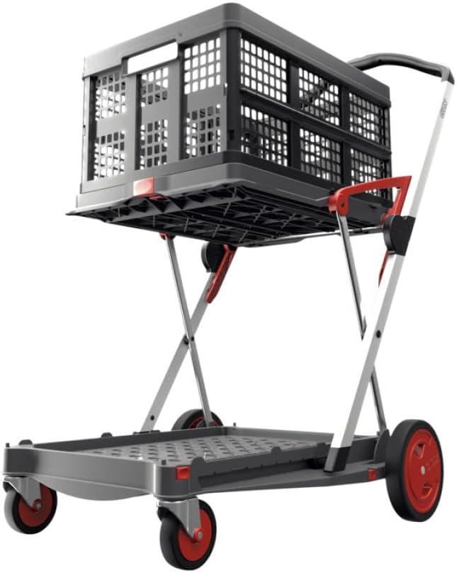 Collapsible Cart with Storage Crate (Red) Q778601