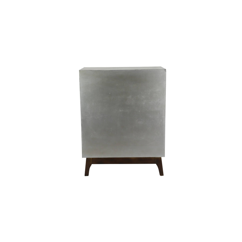 Grey Wood Industrial Cabinet S334897