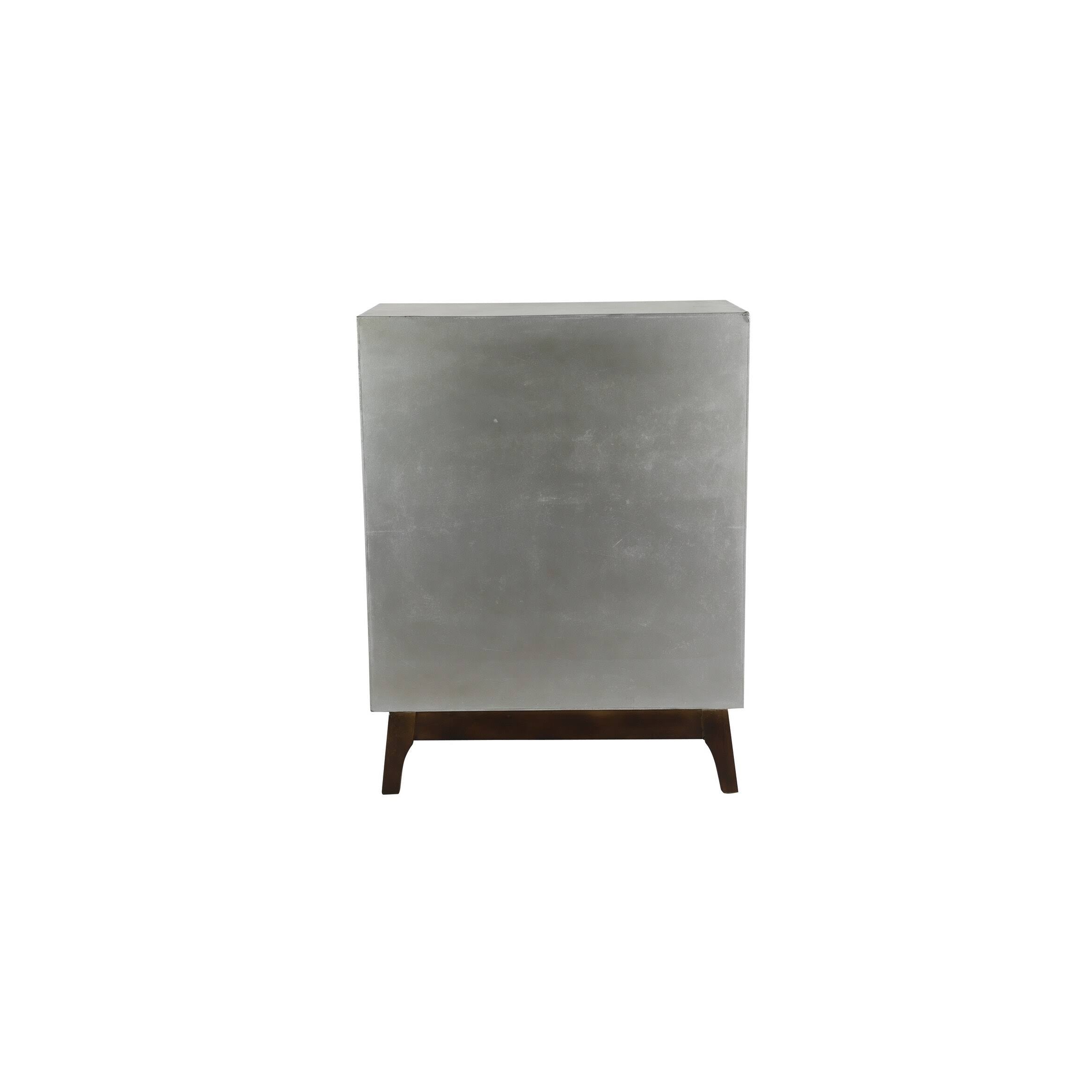 Grey Wood Industrial Cabinet S334897