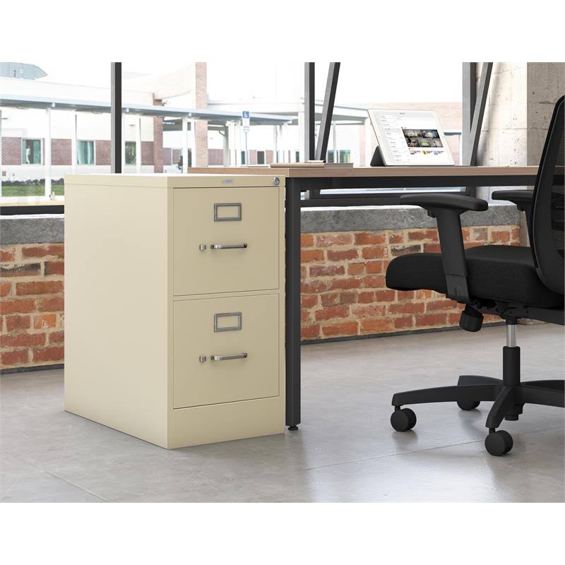 Vertical 2 Drawer Letter File Cabinet in Putty Q8618