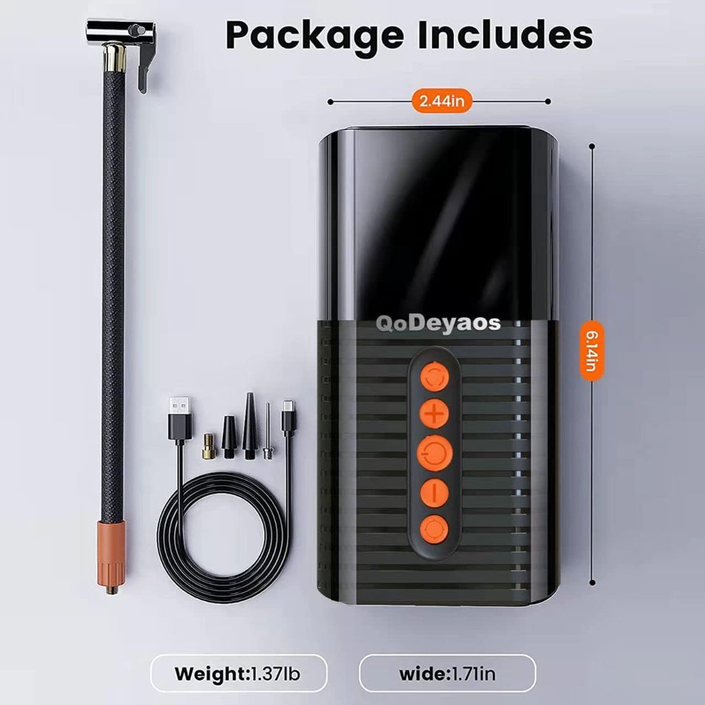 Cordless Tire Inflator with 6000mAh Battery, 150PSI, LED Light, Pack of 2 Z2410