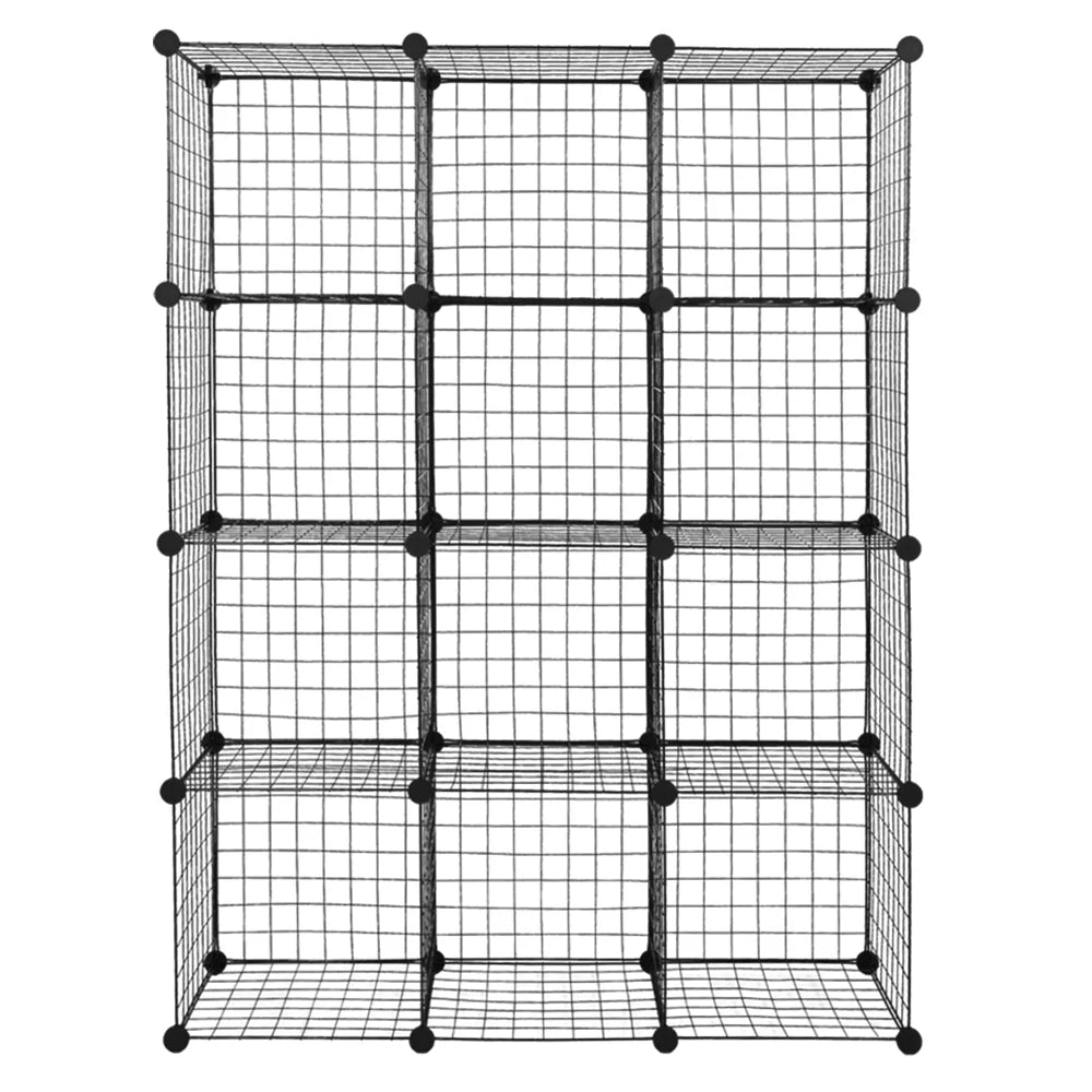 12-Cube Metal Wire Cube Storage Shelves C87466