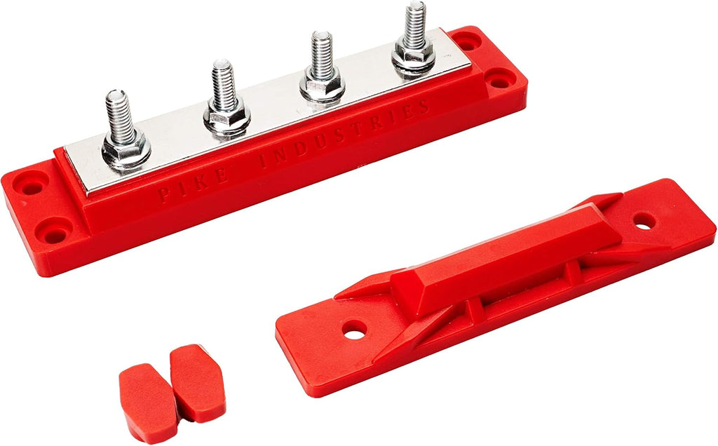 400 Amp Solid Copper Busbar 4 Stud Terminal Block Pack of 2 B67206