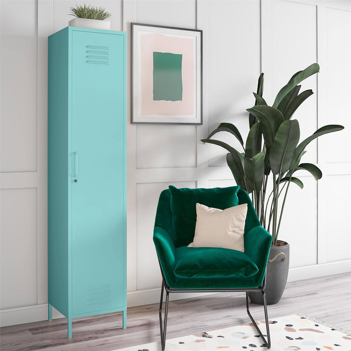Mint Metal Locker Storage Cabinet F997
