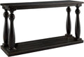 Black Rectangular Sofa Table with Floor Shelf S91934