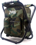Camouflage Folding Camping Chair Stool Backpack with Cooler Insulated Picnic Bag L990631
