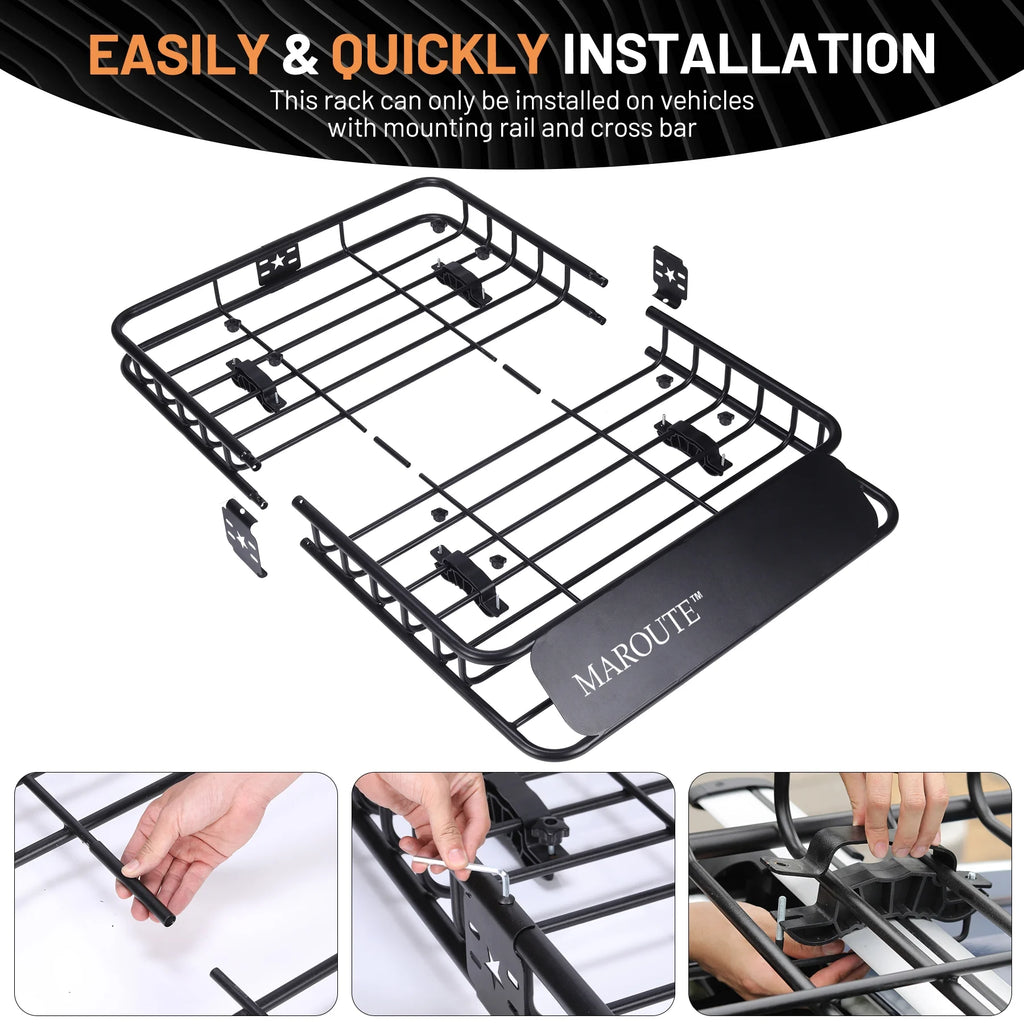 Roof Rack Carrier Basket Universal 51" X 36" X 5" Rooftop Cargo Carrier Basket B7785