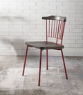 Red & Brown Oak Side Chair Set of 2 E138824