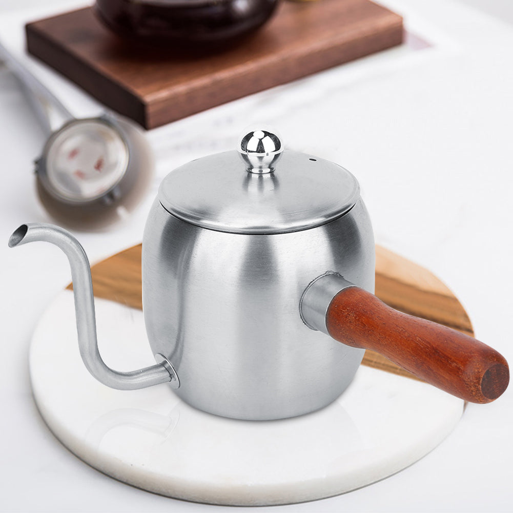 500ml Stainless Steel Coffee Drip Kettle Teapot Long Spout U78169