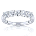 14K White Gold Moissanite Bridal Wedding Band A8900