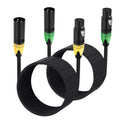 25ft 6 Pack XLR Microphone Cable Black Braided B232