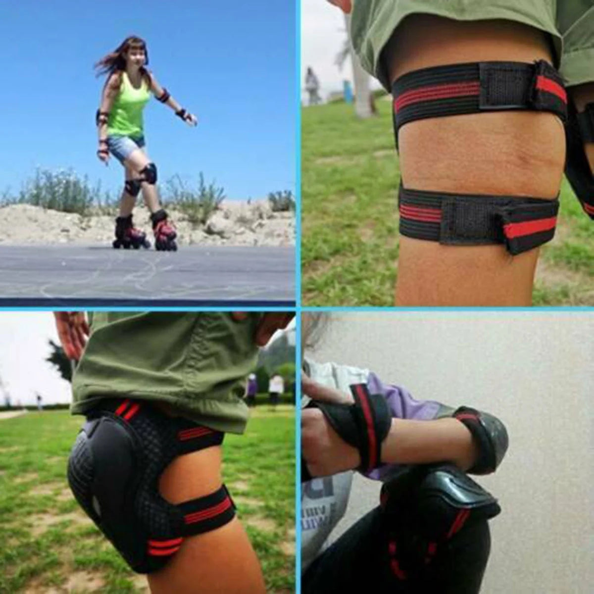 Adjustable breathable roller skating protective gear X35903