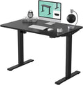 55 x 28 Inches Electric Stand Up Desk with White Top Q85519