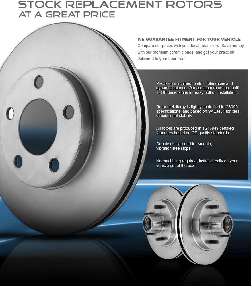 REAR 342mm 5 Lug Brake Disc Rotors N54204