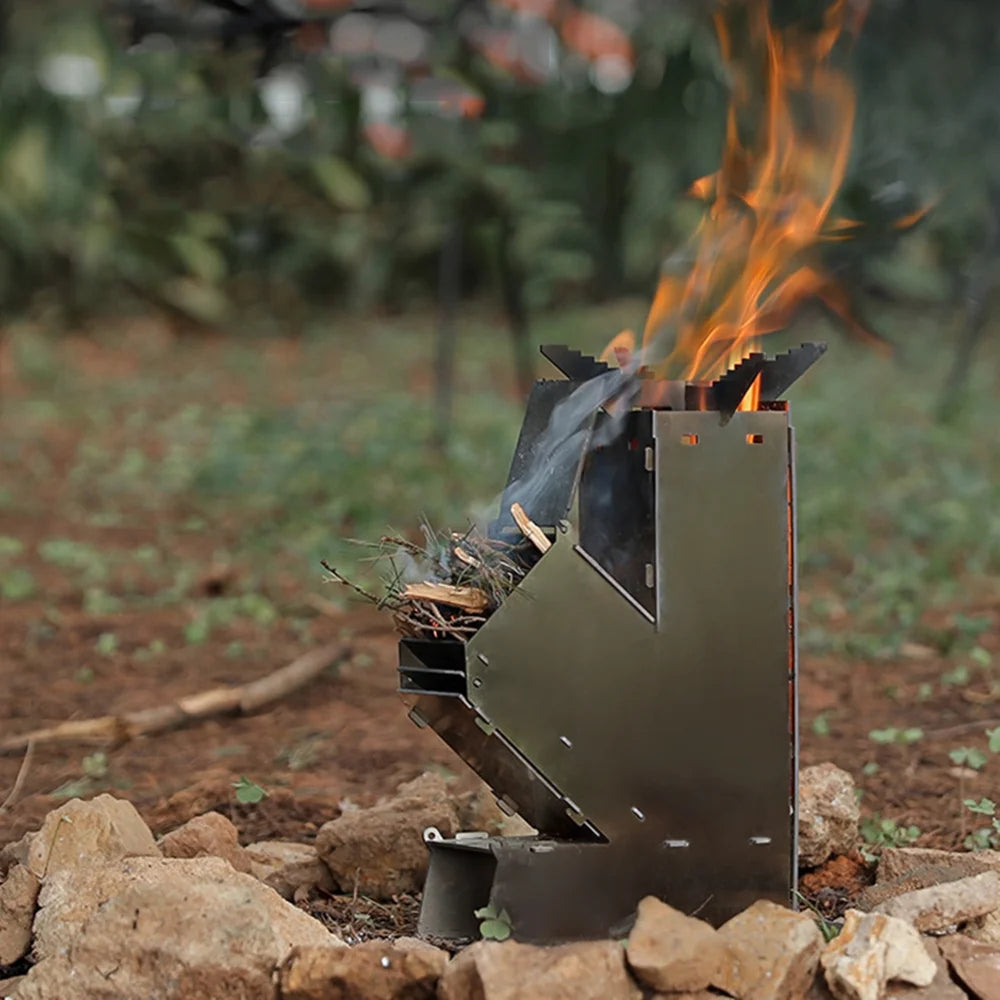Portable Stainless Steel Rocket Camp Stove L642025