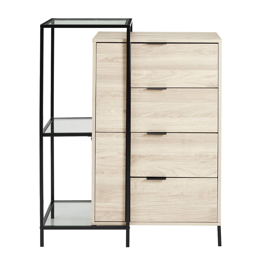 4 Drawer Dark Walnut Accent Chest U2628