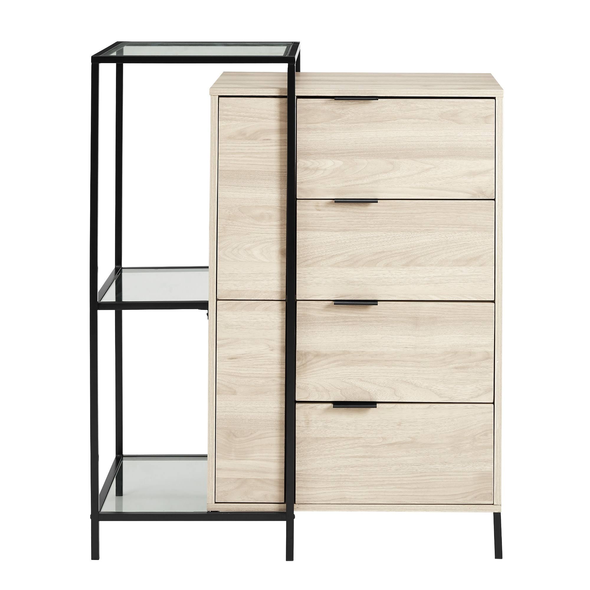 4 Drawer Dark Walnut Accent Chest U2628