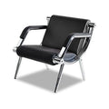 Black PU Leather Visitor Sofa K8111