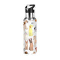 20 oz Insulated Stainless Steel Water Bottle with Straw Lid W424369