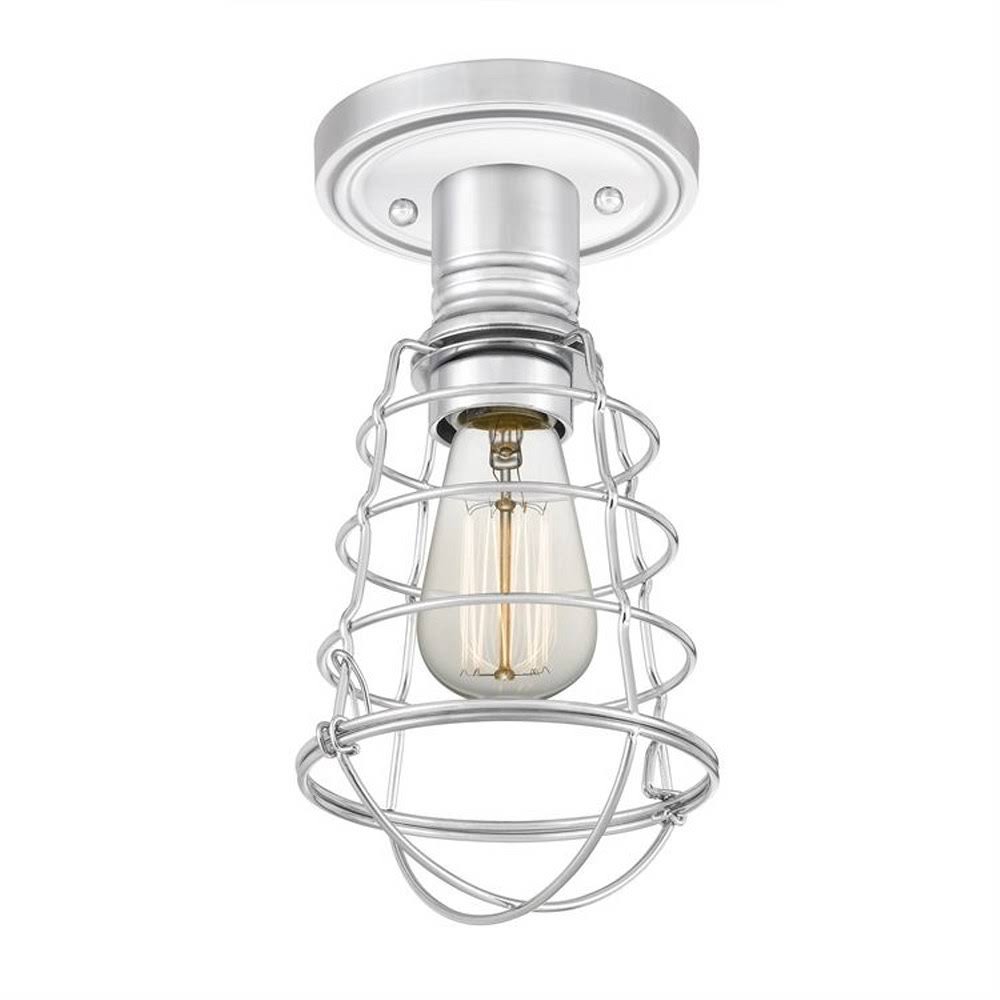 Satin Brass Semi-Flush Mount Light P51511