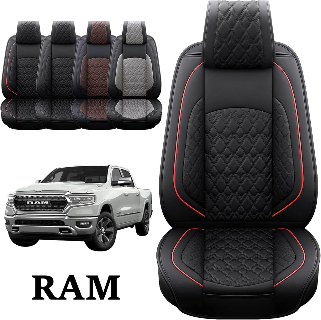 2 Pcs Front Waterproof Synthetic Leather Car Seat Covers N322