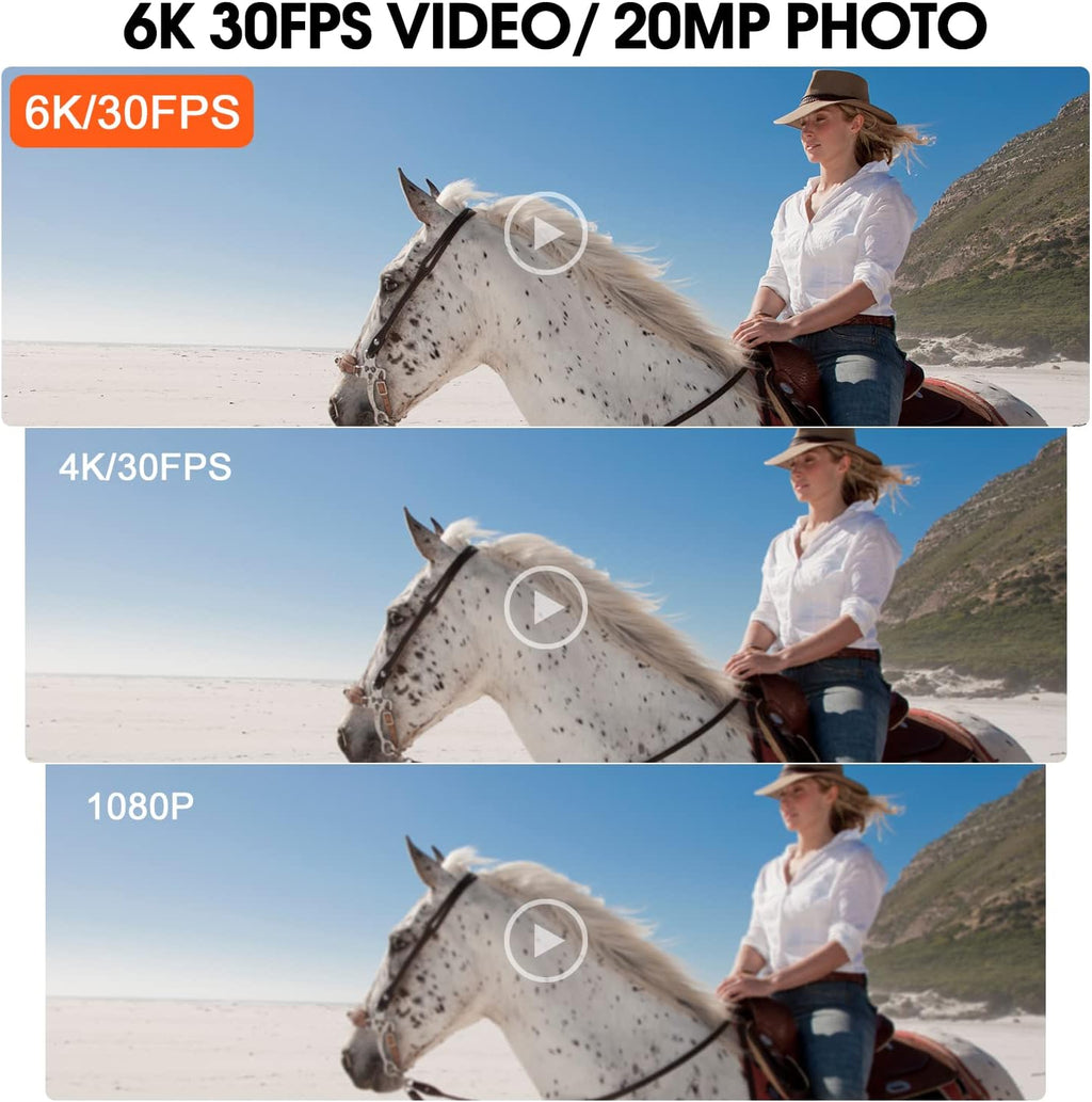 Waterproof Action Camera with Accessories K95273