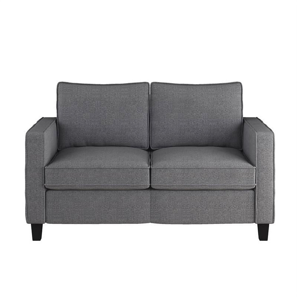 Gray Fabric Loveseat Sofa and Accent Chair Set of 2 W569