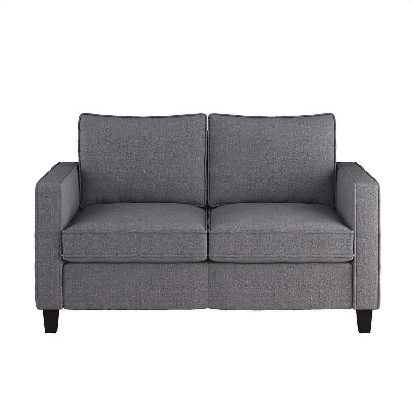 Gray Fabric Loveseat Sofa and Accent Chair Set of 2 W569