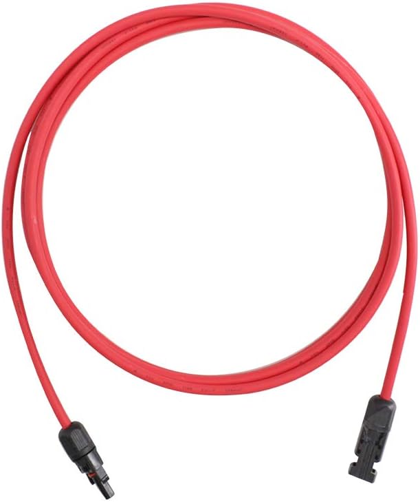 20 Feet 10AWG Solar Extension Cable Wire with Female and Male Connector, 10 Gauge (6mm²) Adaptor Kit Tool (20FT Red + 20FT Black) C84009