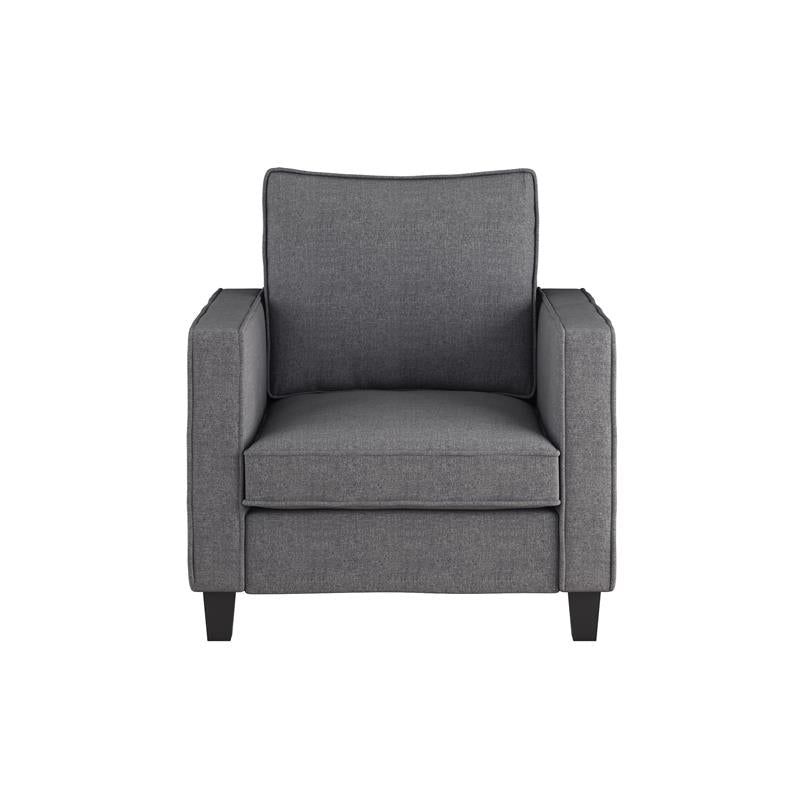 Gray Fabric Loveseat Sofa and Accent Chair Set of 2 W569
