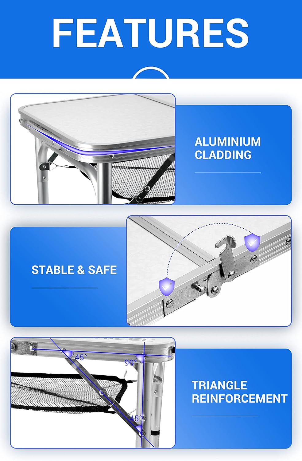 Folding Camping Table with Carry Handle X582