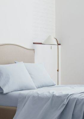 Percale King Powder Blue Sheet Set I542646