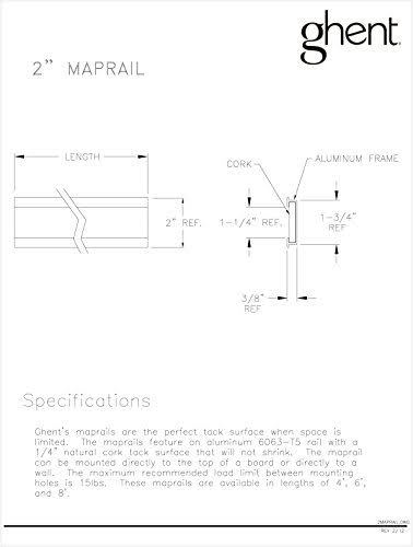 Aluminum Maprail with Cork Insert P8562