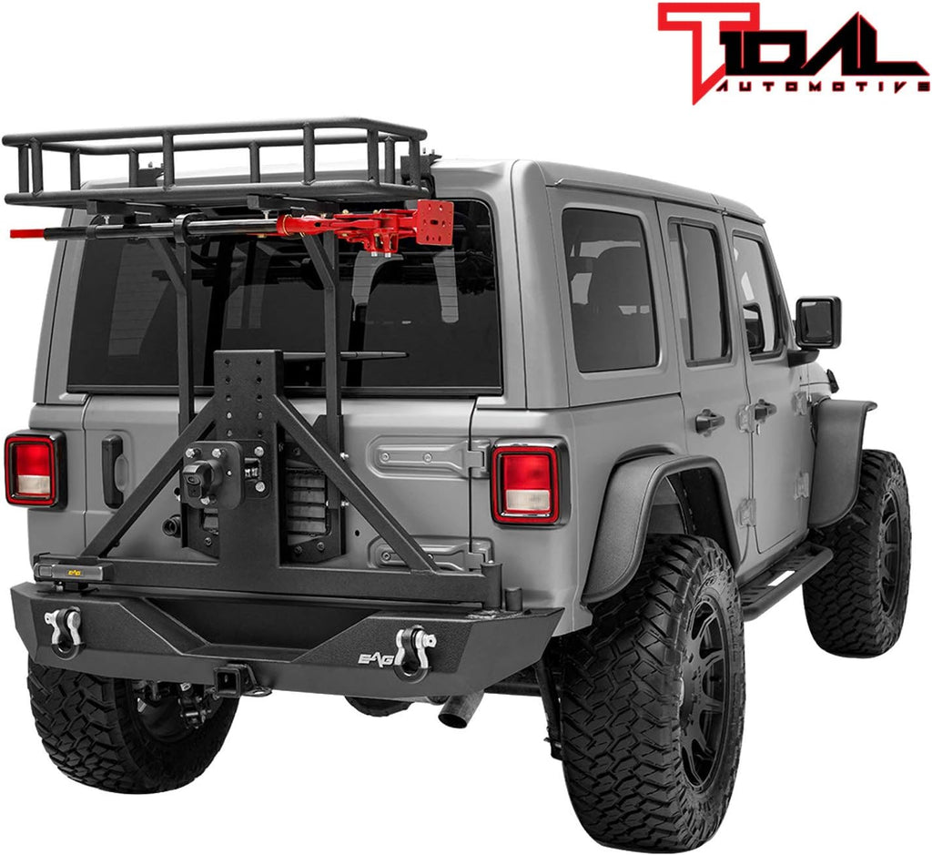Rear Cargo Carrier Basket with Jack Mount for Wrangler JL X882