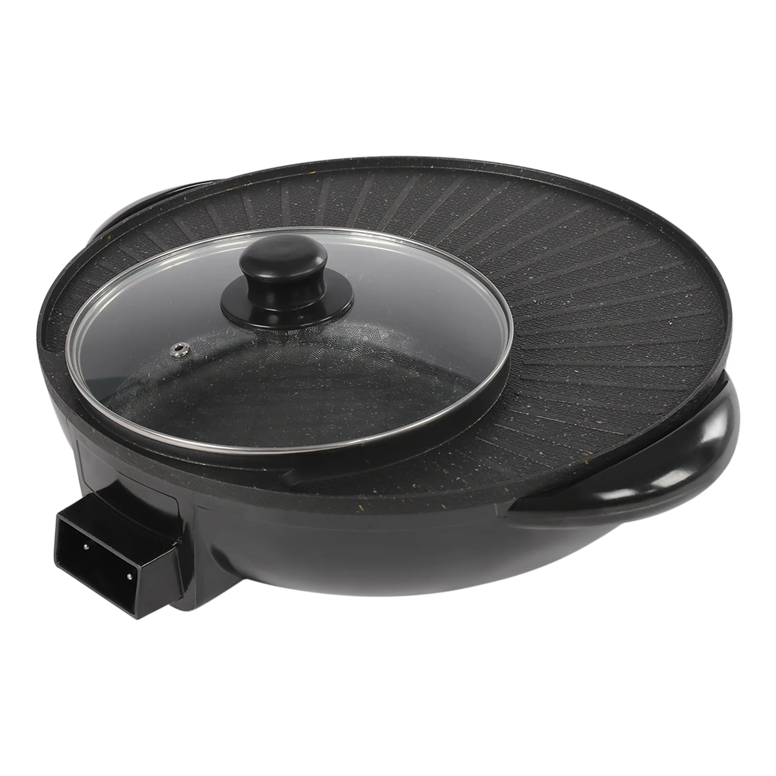 5L/5.28QT Electric Hot Pot Grill Combo with Lid Q717