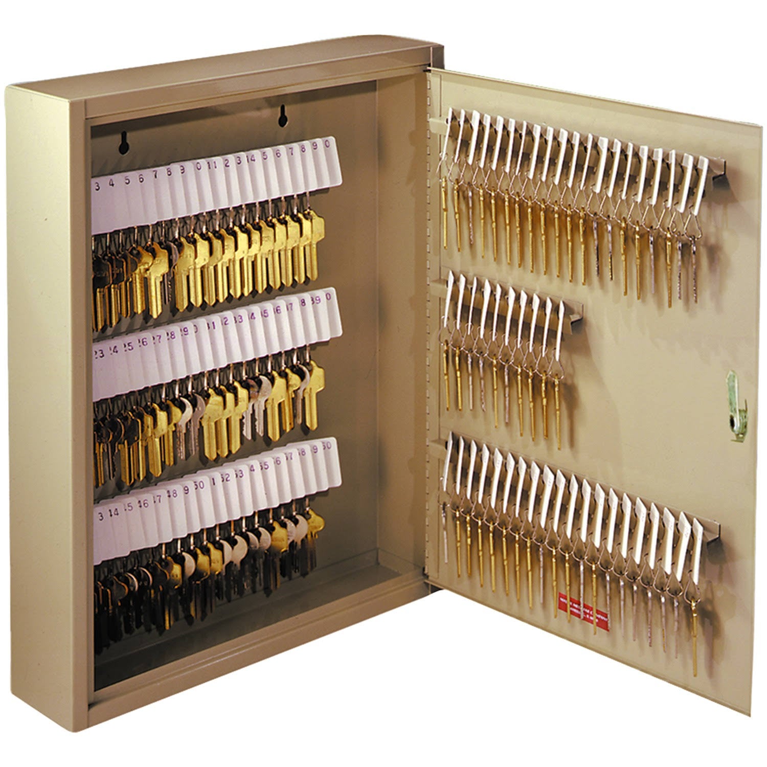 Key cabinet - 60 hooks - steel - sand V277610