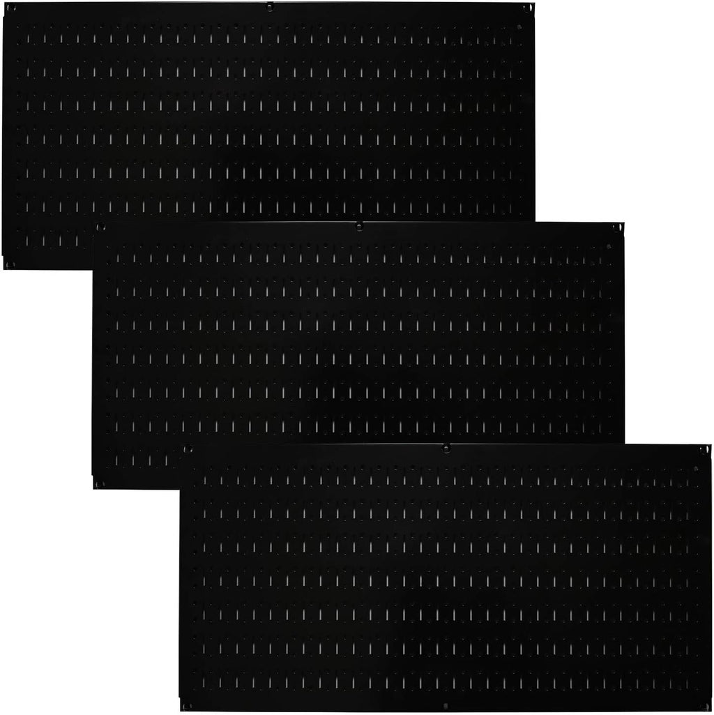 3 Pack Black Metal Pegboards Y788