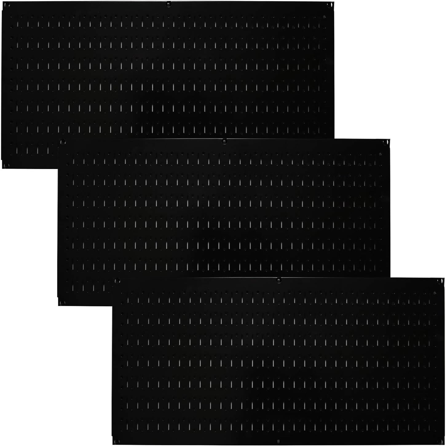 3 Pack Black Metal Pegboards Y788