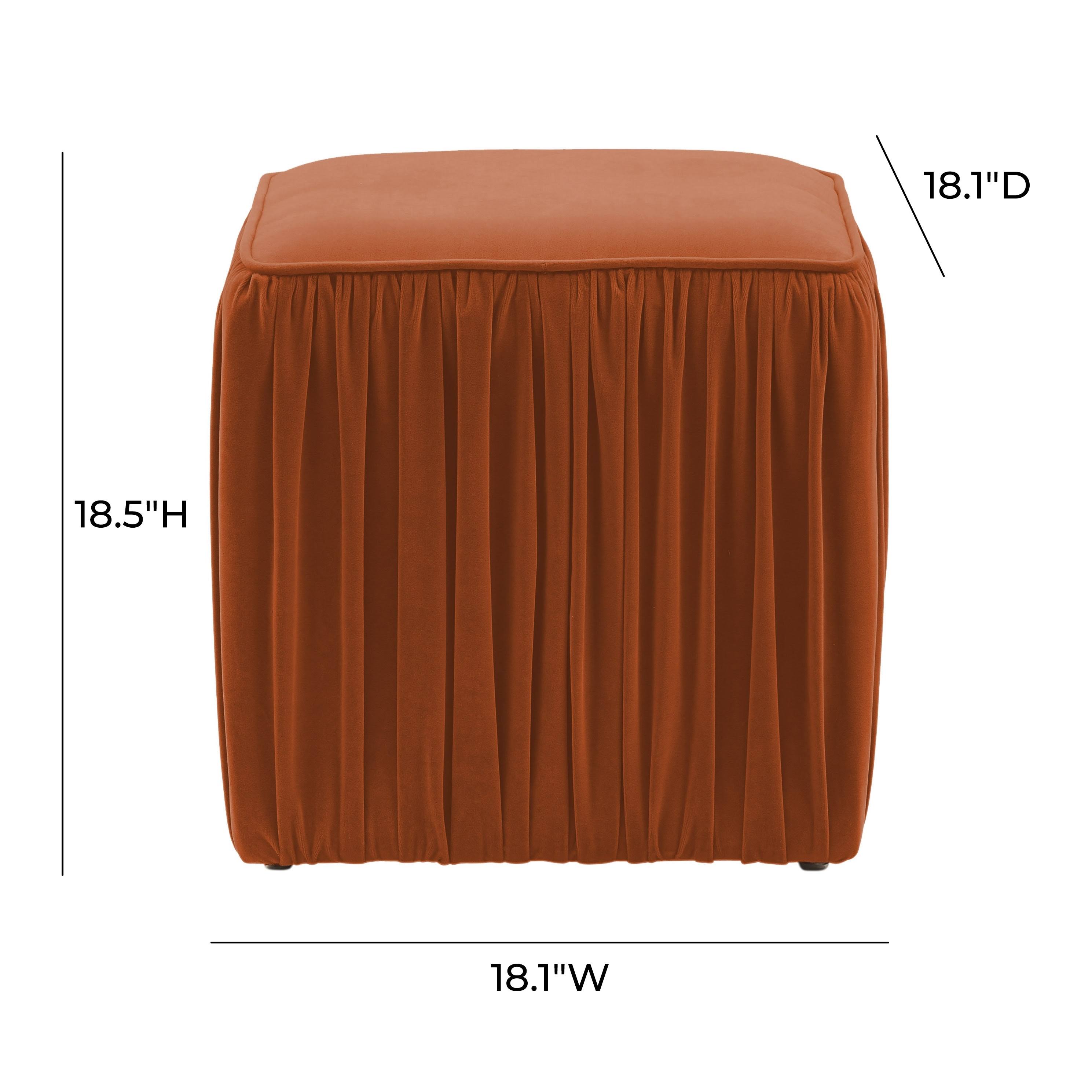 Mauve Pleated Ottoman G348