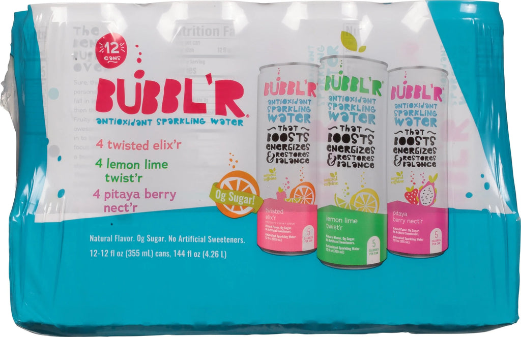 Antioxidant Sparkling Water Variety Pack, 12 fl oz, Pack of 12 U6150