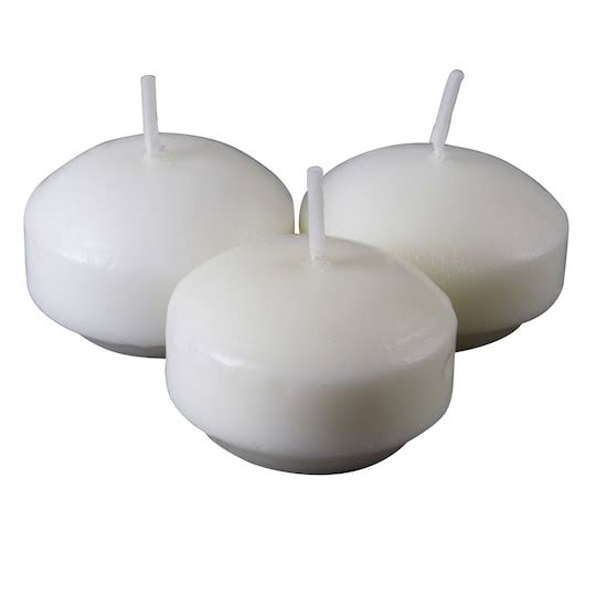 White Linen Floating Candles Value ct Z24900