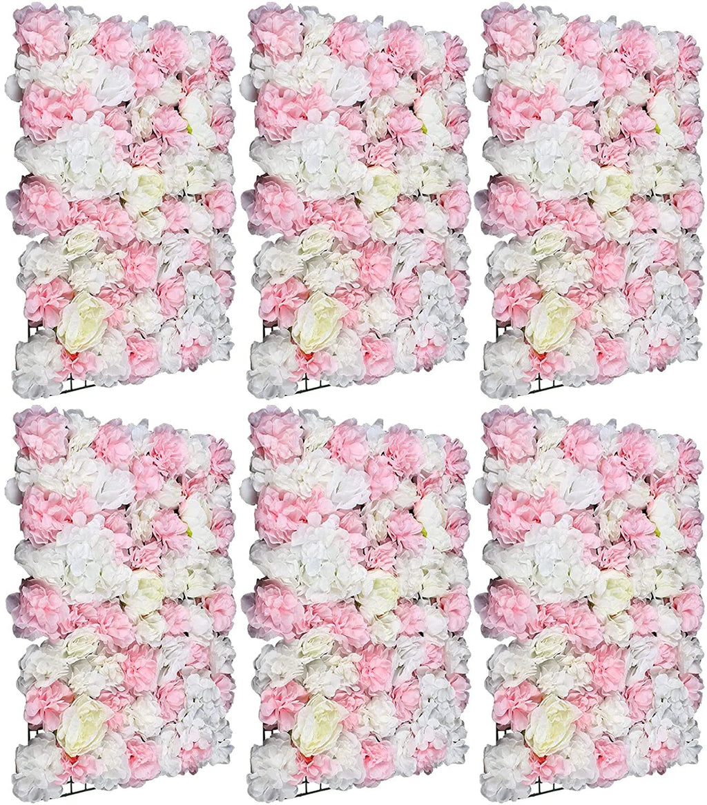 6Pcs Silk Artificial Flower Wall Panels M20013