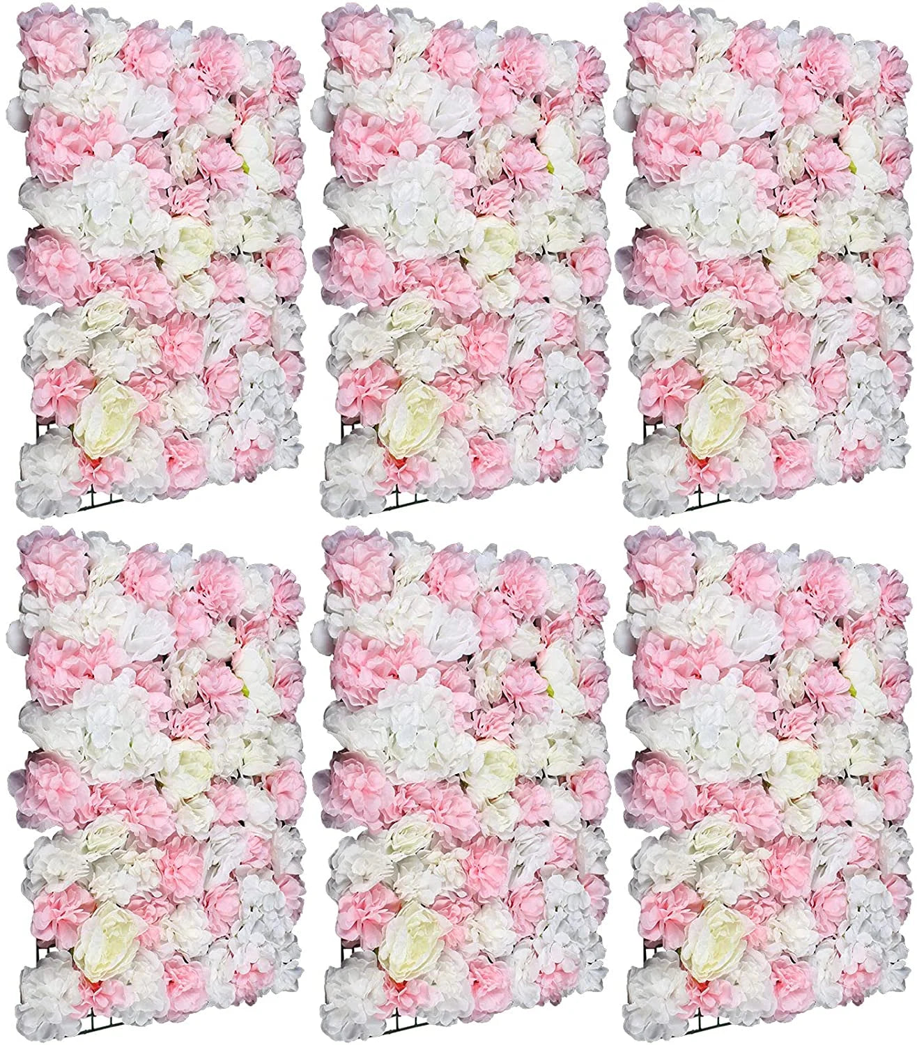 6Pcs Silk Artificial Flower Wall Panels M20013