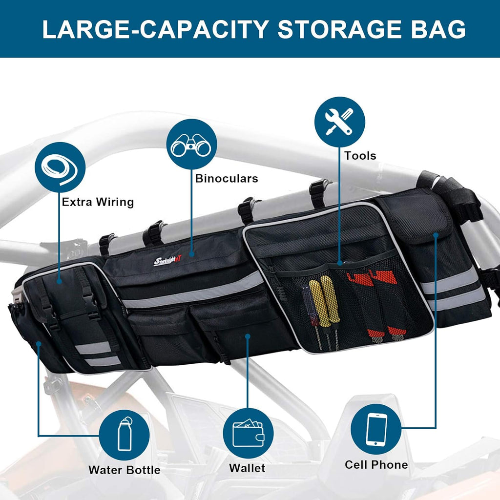 Large Roll Cage Cargo Rear Storage Bag with Reflective Strip S98035