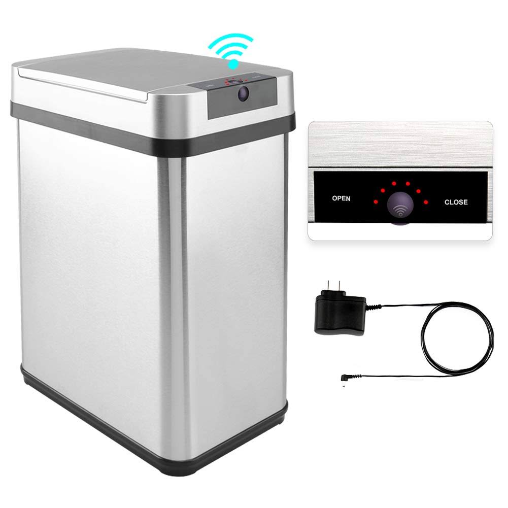 2.4 Gallon Stainless Steel Automatic Sensor Kitchen Trash Can C514137