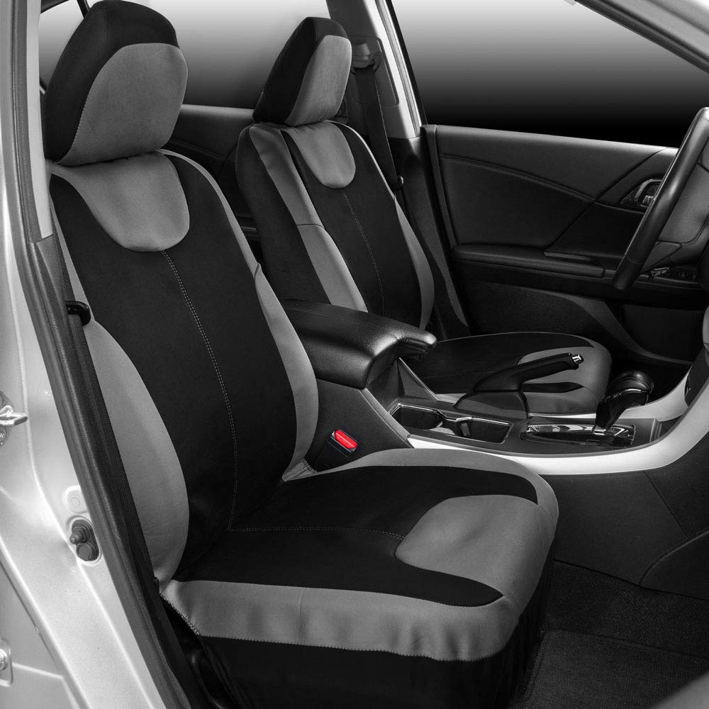 Black Cloth Car Seat Covers for Front Seats J89515