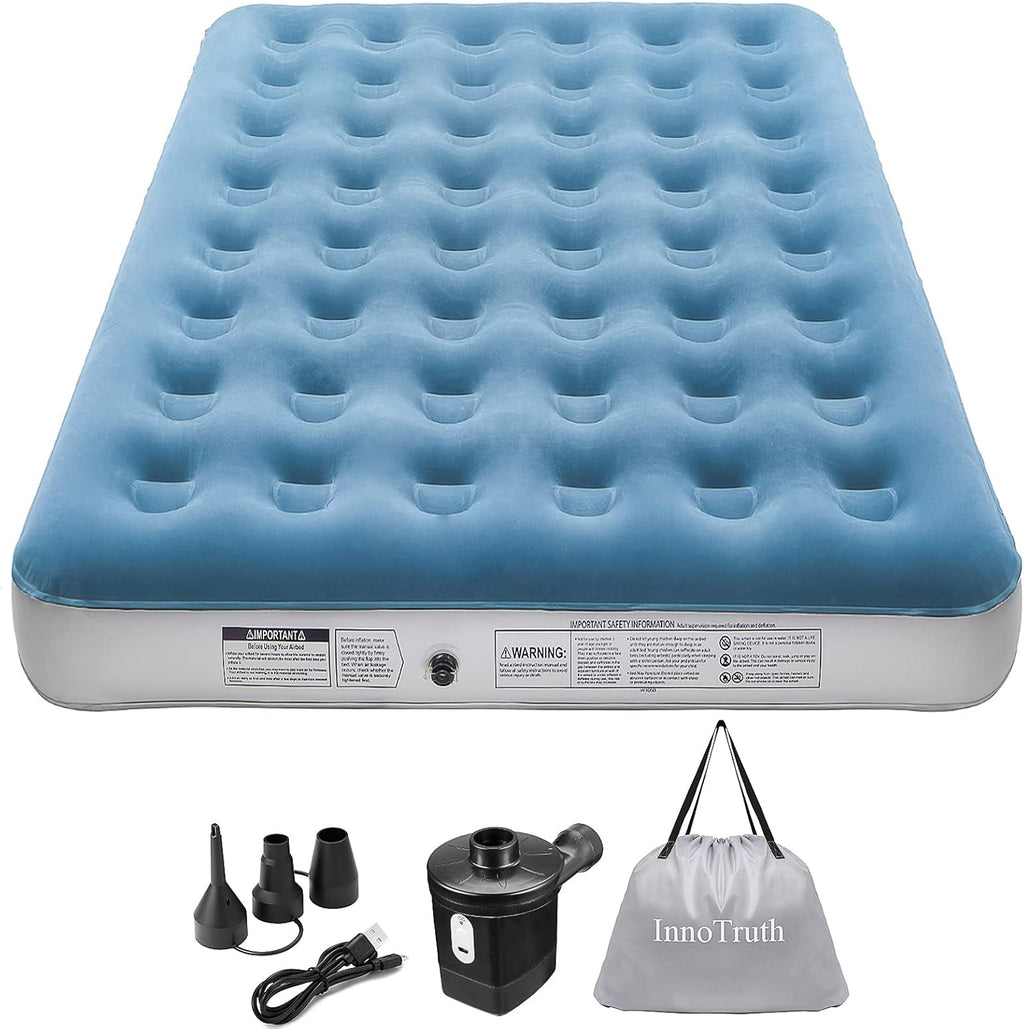 Pack of 2 Inflatable Air Mattress with Rechargeable Electric Pump P84656