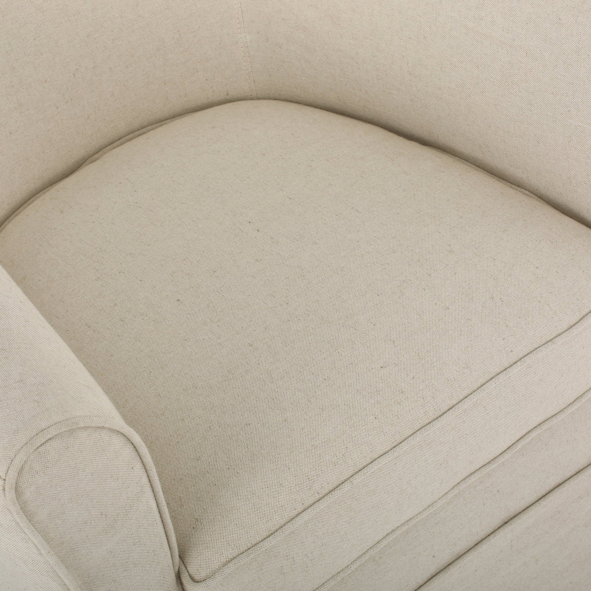 Beige Fabric Swivel Chair with Cover P57265